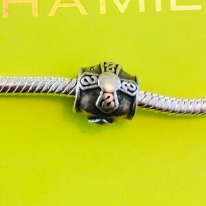 Sterling Chamilia Silver Charm Bracelet Bead Retired Maltese Cross